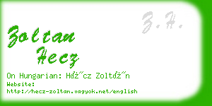 zoltan hecz business card